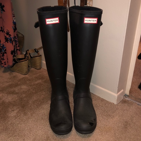 Hunter Shoes - Hunter Rainboots Black Size 8
